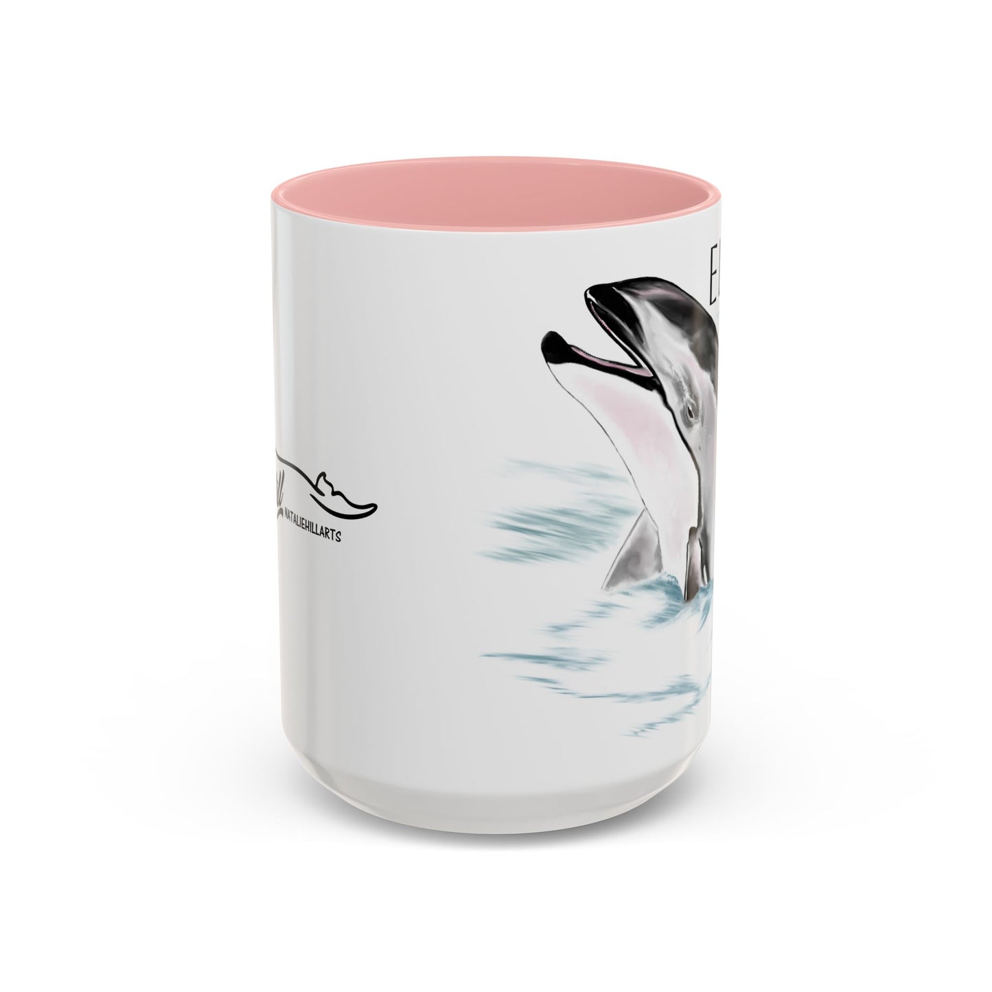 Pacific White Sided Dolphin Elelo Accent Coffee Mug 15oz