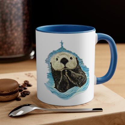 Sea Otter Accent Coffee Mug, 11oz