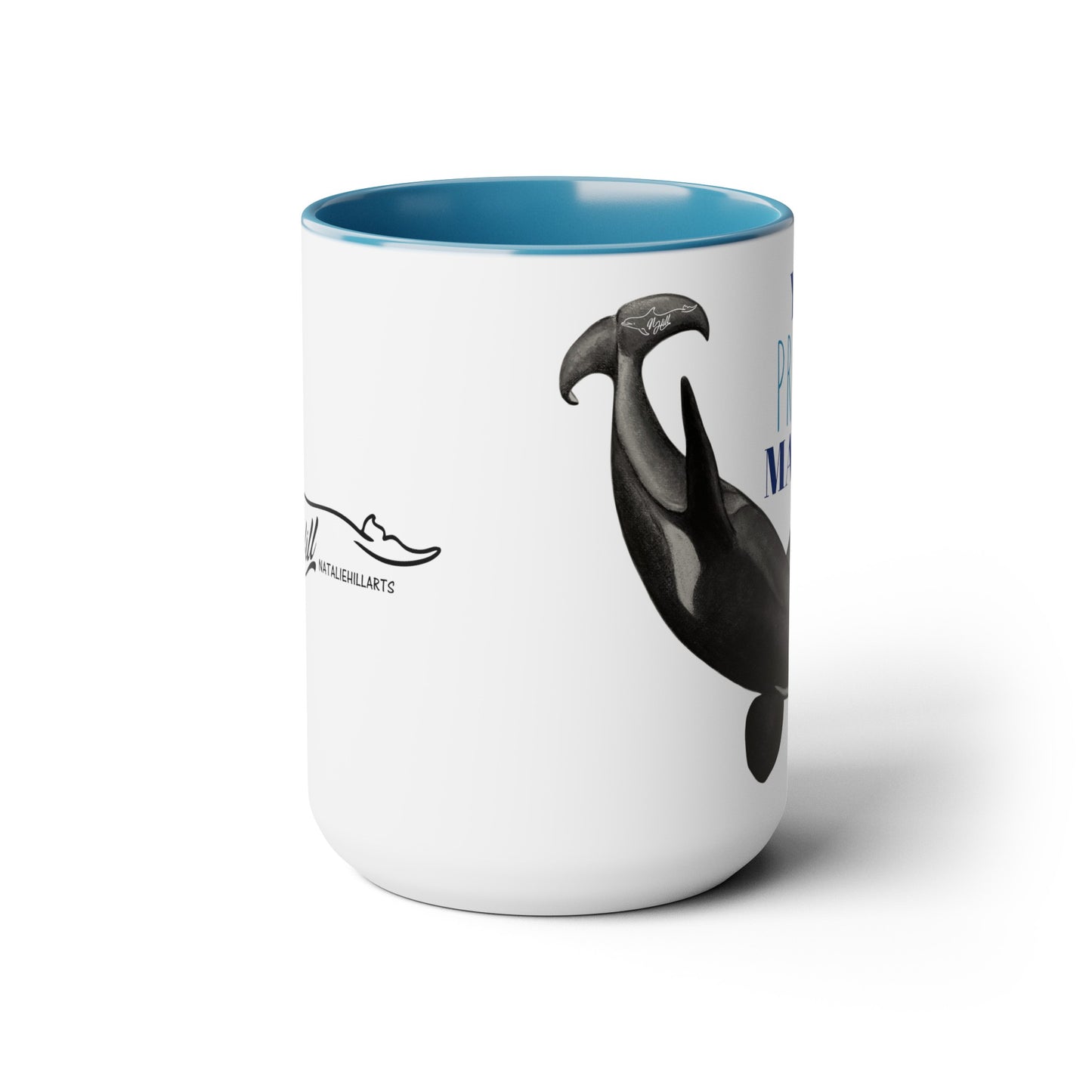 Orca Presence Two-Tone Coffee Mugs, 15oz