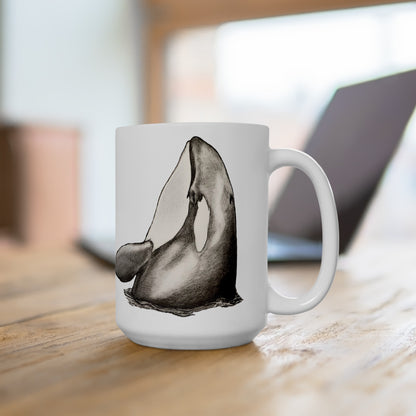 Orca Spy-Hop Ceramic Mug 15oz