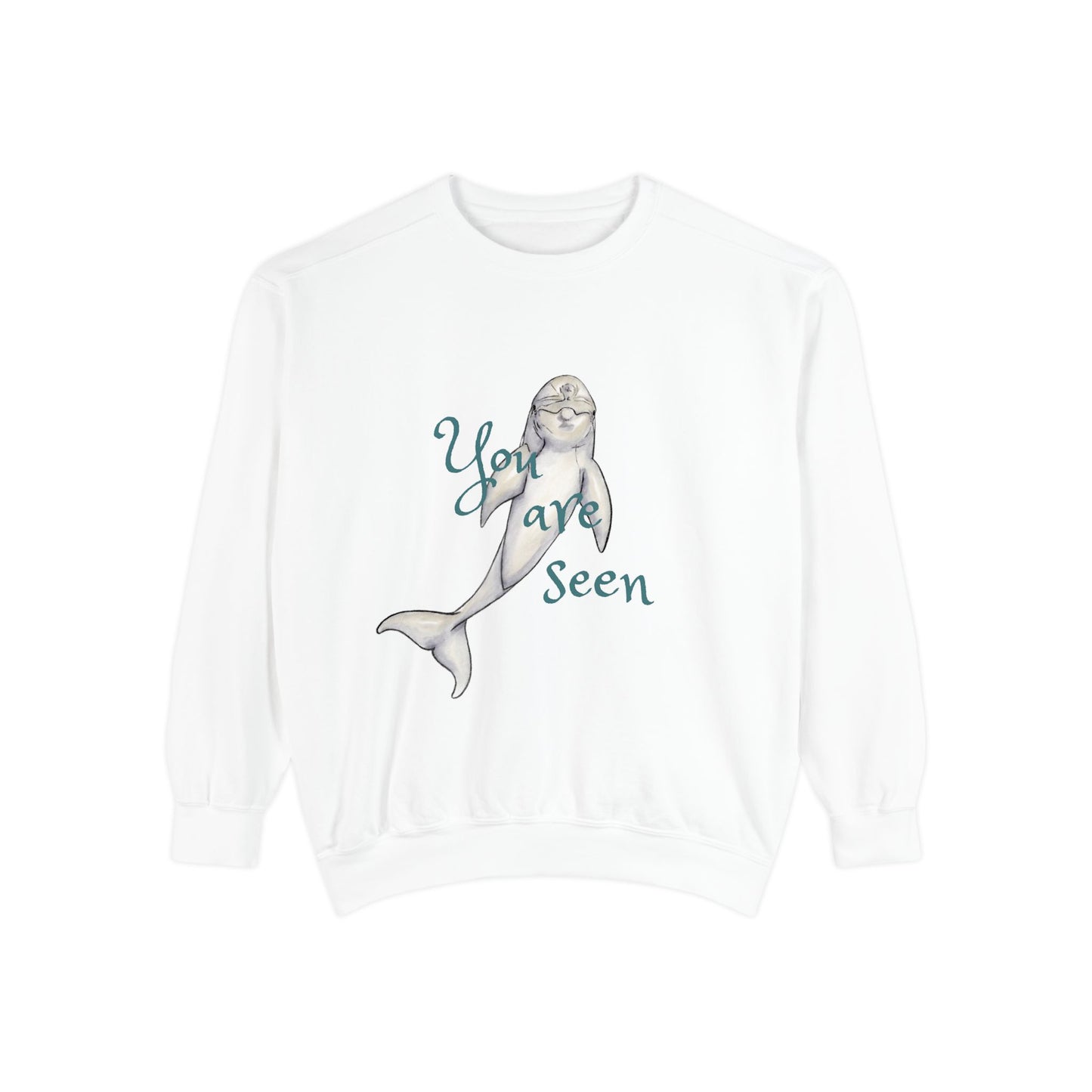 You are Seen Dolphin Unisex Garment-Dyed Sweatshirt