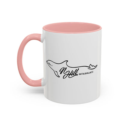 Pacific White Sided Dolphin Elelo Accent Coffee Mug 11oz.