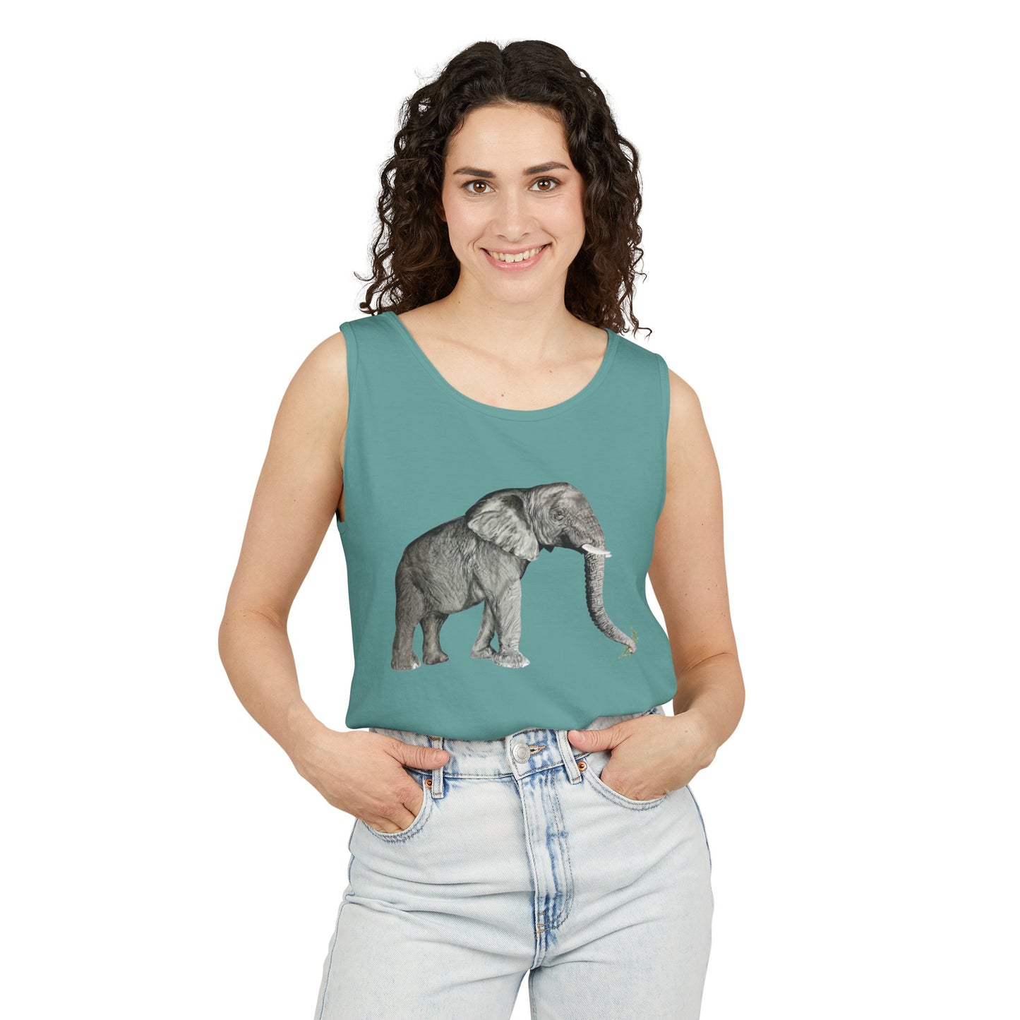 Elephant Unisex Garment-Dyed Tank Top