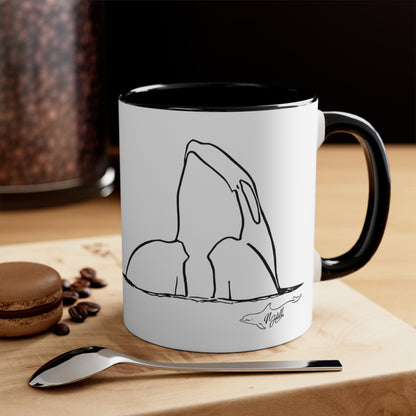 Orca Spy-Hop Accent Coffee Mug, 11oz