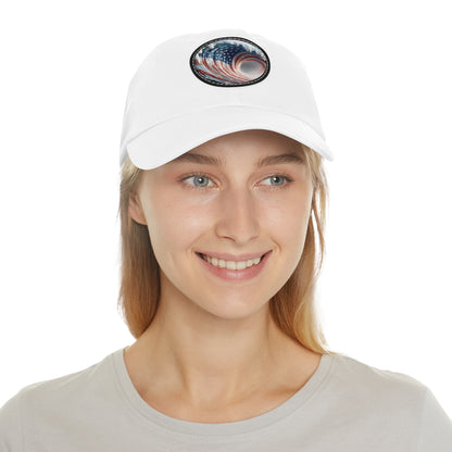 Flag Hat with Leather Patch (Round)