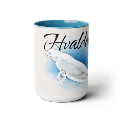 Beluga Hvaldimir Two-Tone Coffee Mugs, 15oz