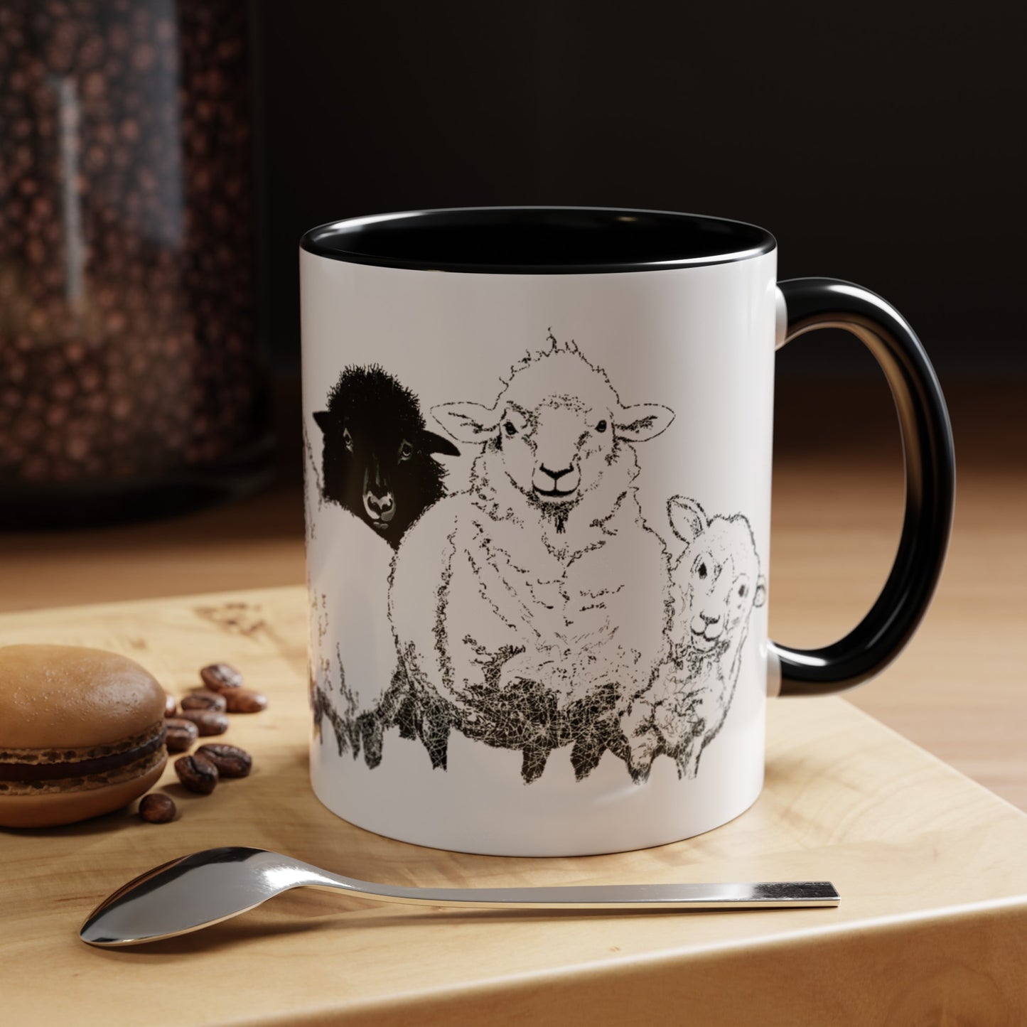 Get In The Heard Sheep Accent Coffee Mug (11, 15oz)