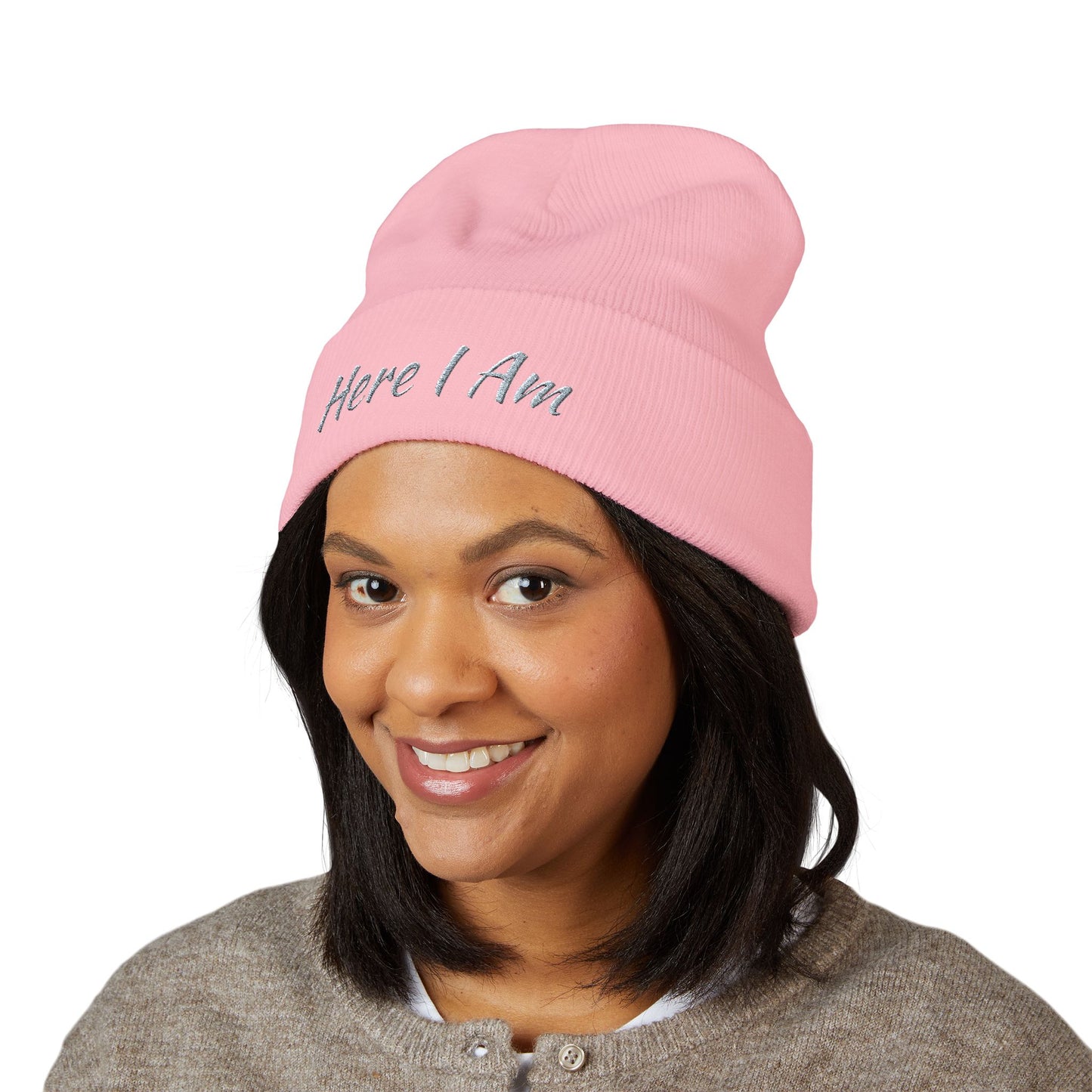Here I Am Classic Cuffed Beanie (Embroidery)