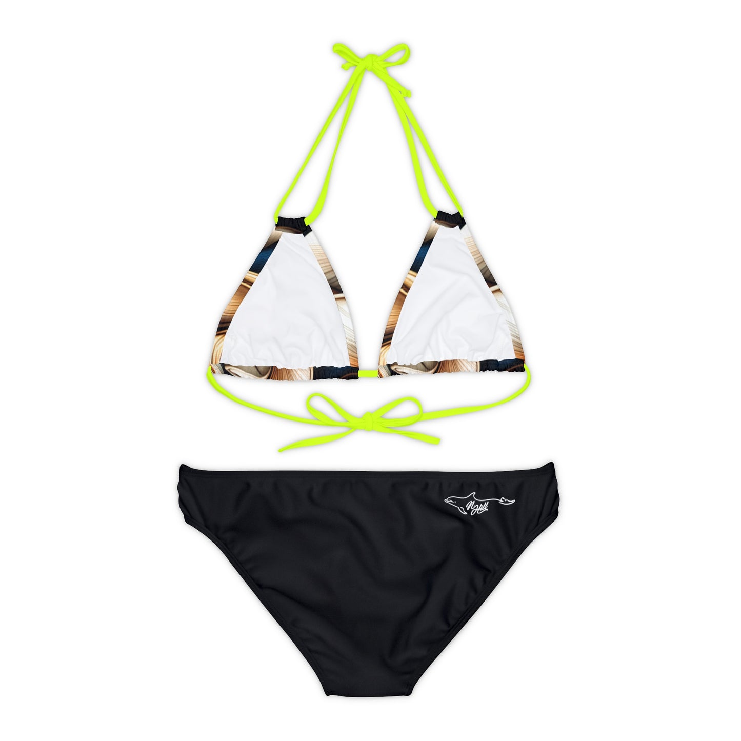 Clams Strappy Bikini Set (AOP)