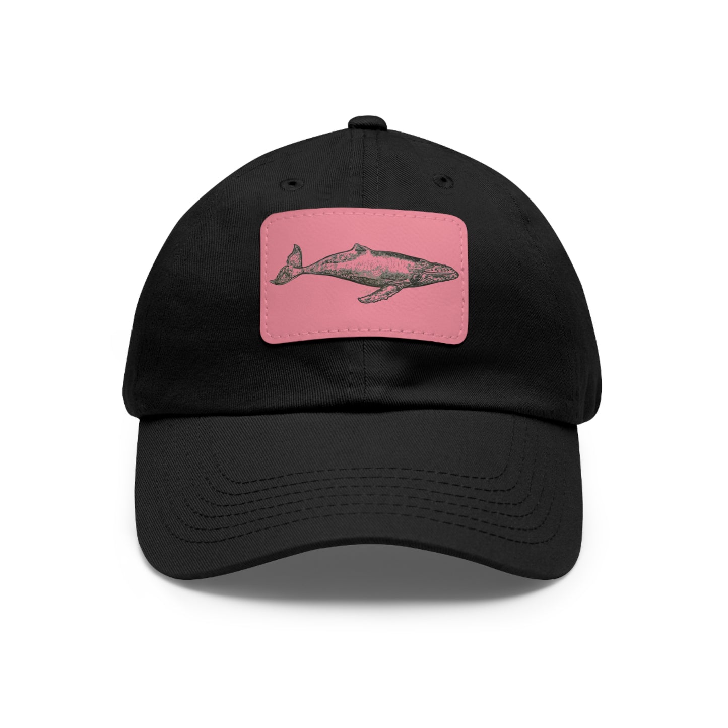 Humpback Whale Hat with Leather Patch (Rectangle)