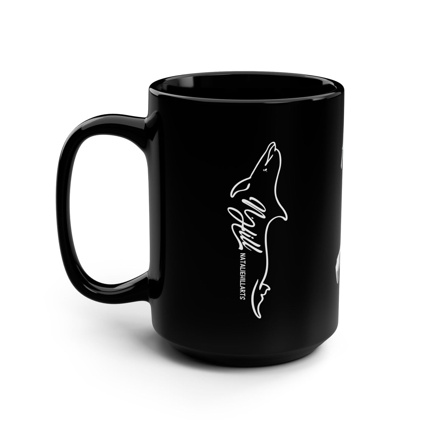 Hupomone Polar Bear Black Mug, 15oz
