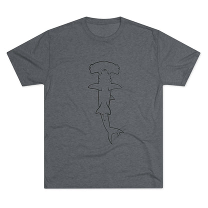 Hammerhead Shark Unisex Tri-Blend Crew Tee