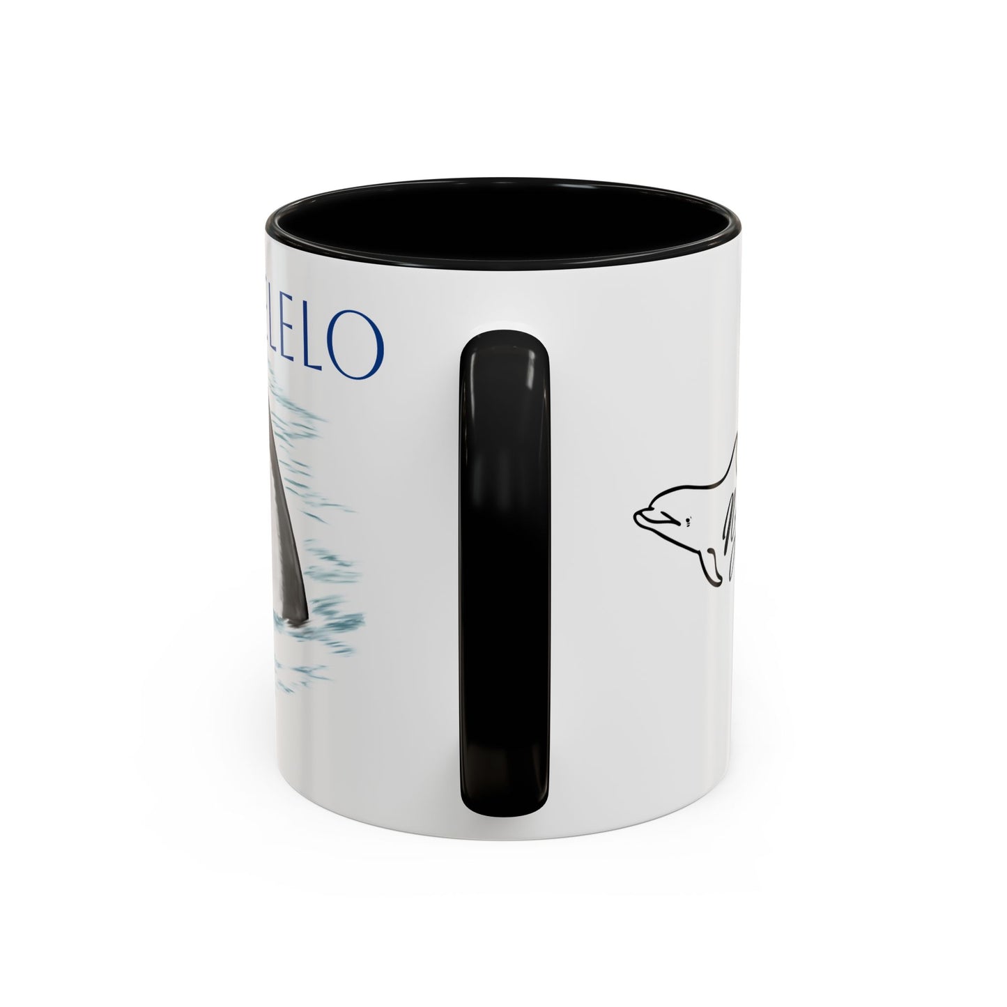 Pacific White Sided Dolphin Elelo Accent Coffee Mug 11oz.