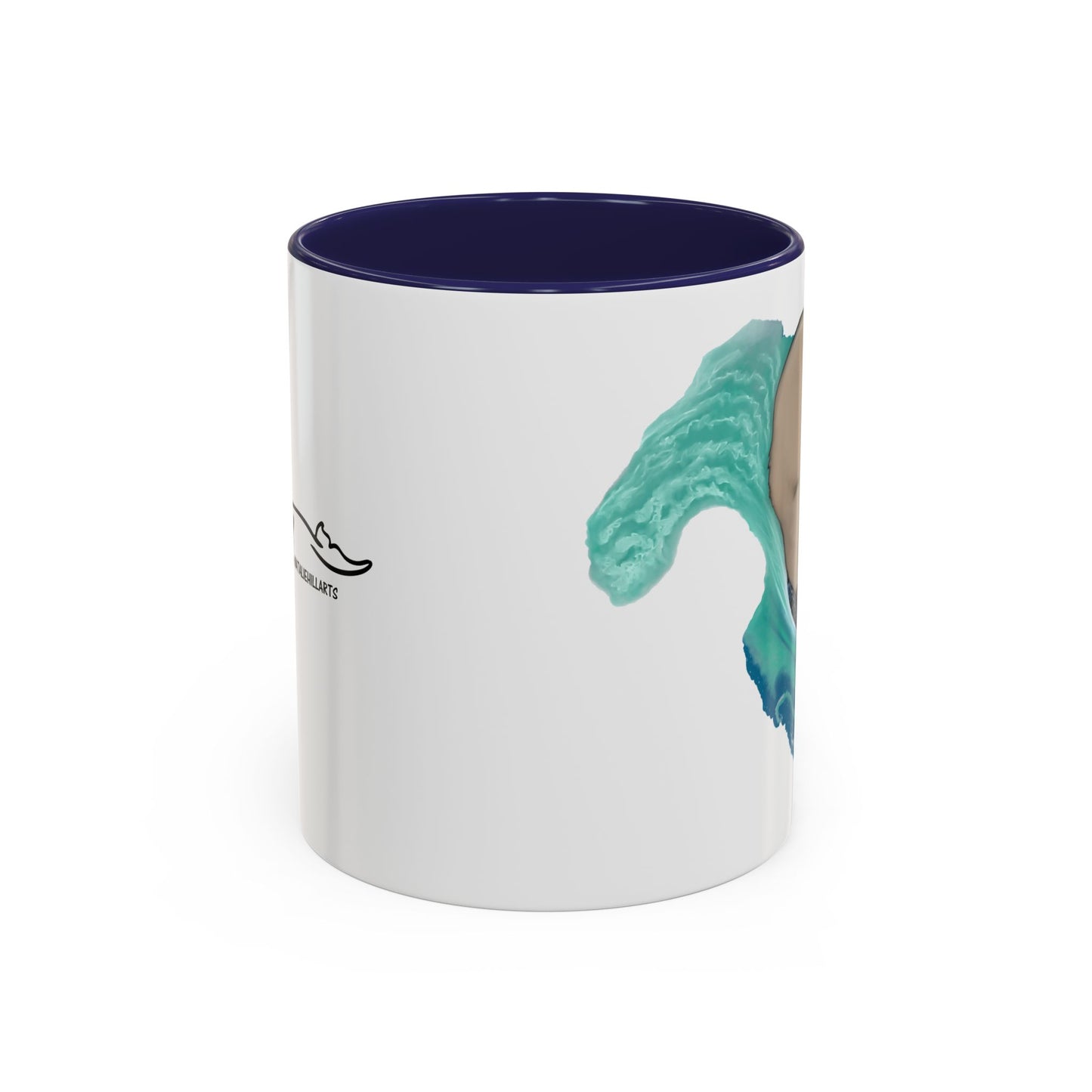 Surfing Beaver Accent Coffee Mug, 11oz