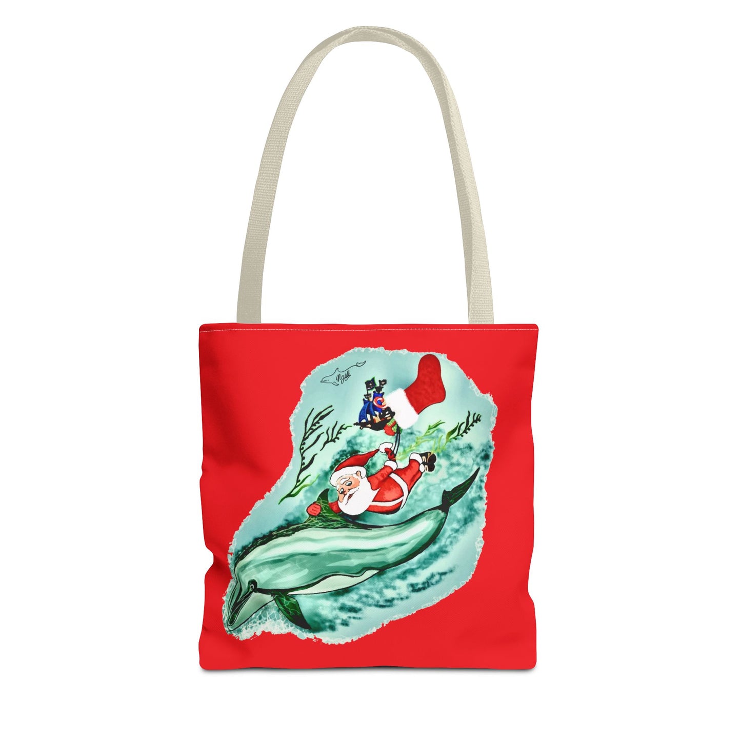 Deep Dive Delivery Santa Clause Tote Bag (AOP)