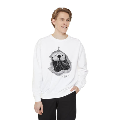 Sea Otter Unisex Garment-Dyed Sweatshirt