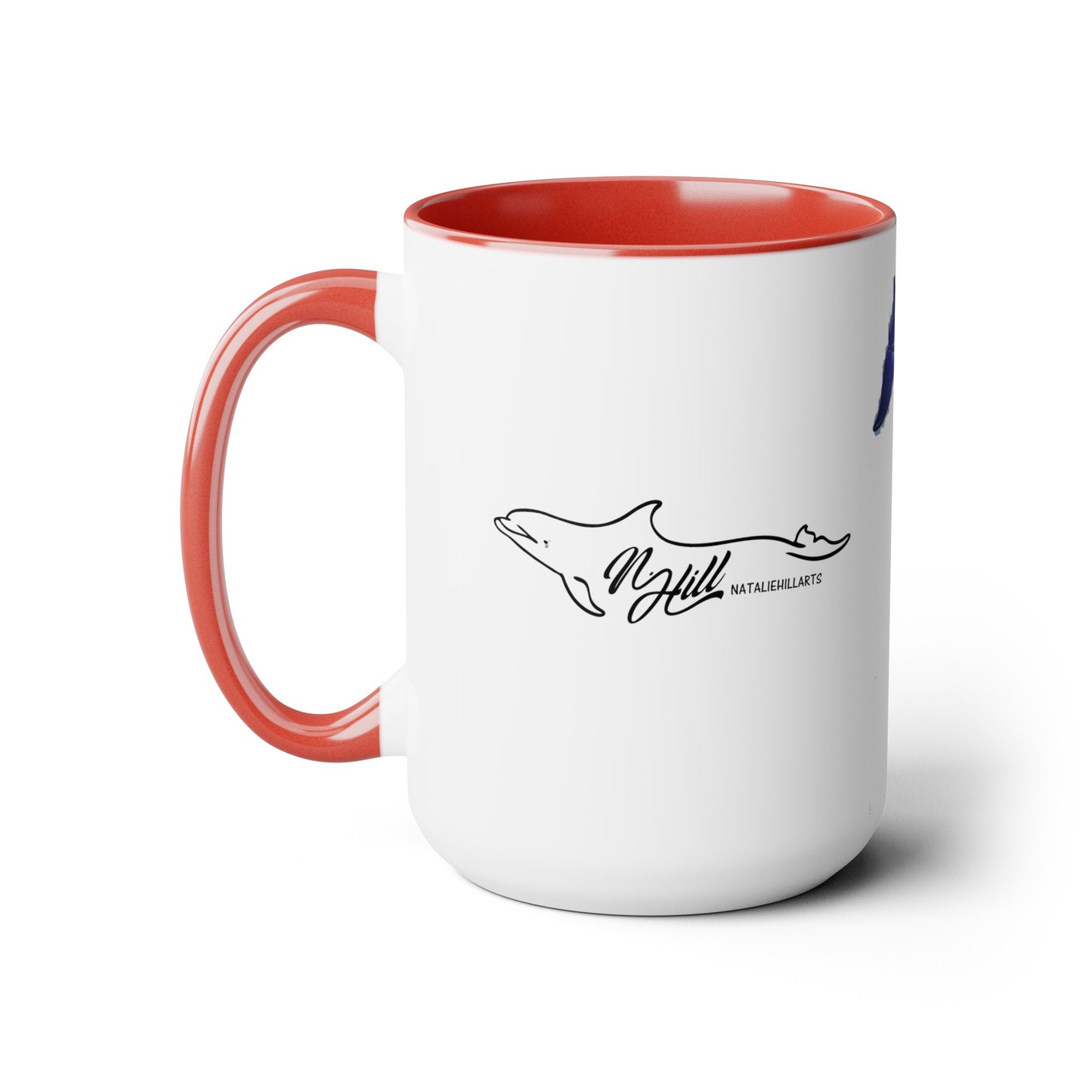 Pilot Whale Two-Tone Coffee Mugs, 15oz