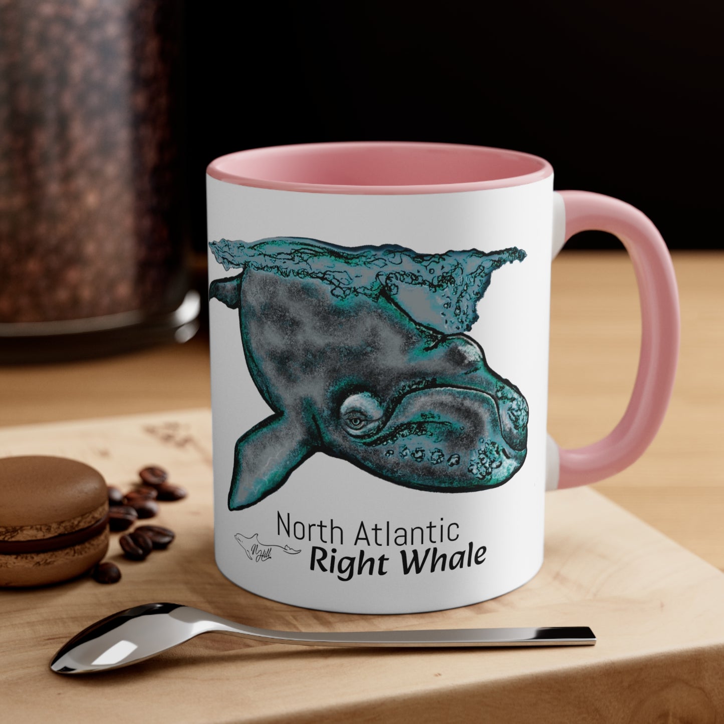 North Atlantic Right Whale Accent Coffee Mug, 11oz