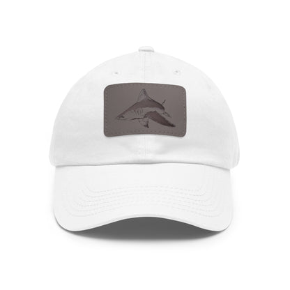 Mako Shark Hat with Leather Patch (Rectangle)