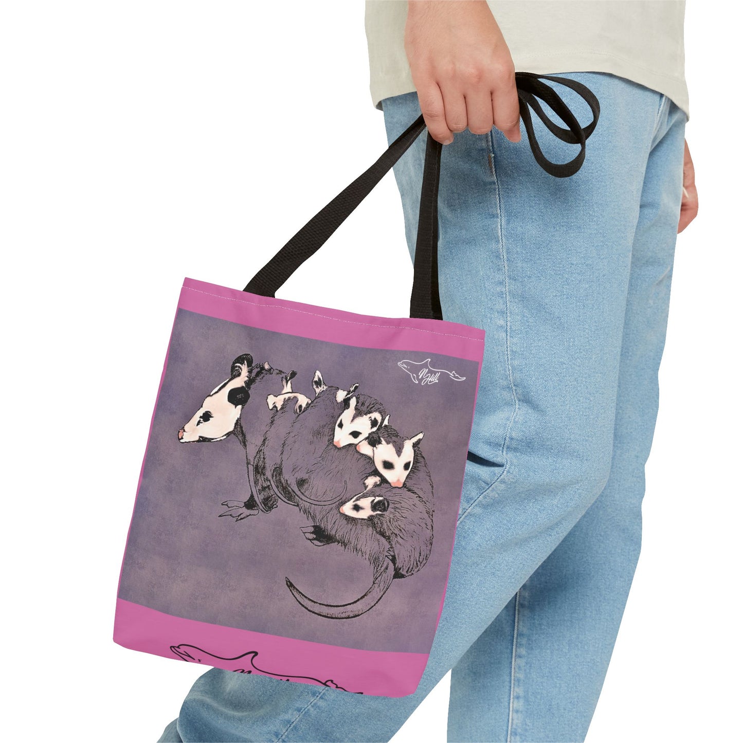 Pink Opossum Tote Bag (AOP)