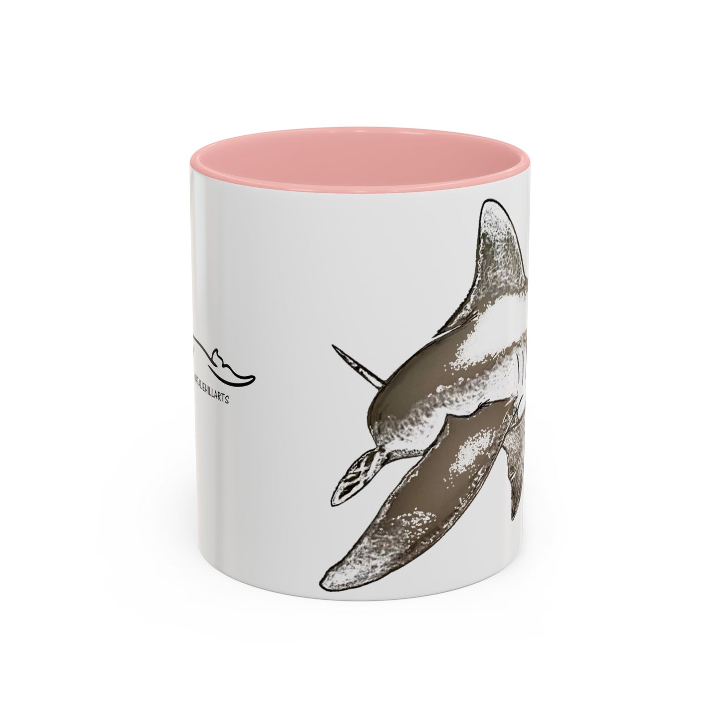 Oceanic Whitetip Shark Accent Coffee Mug, 11oz