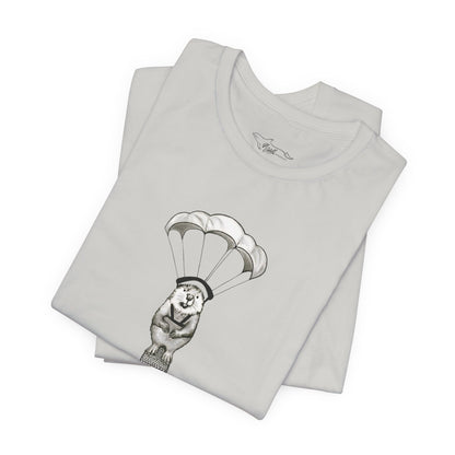 Parachuting Beaver Unisex Jersey Short Sleeve Tee