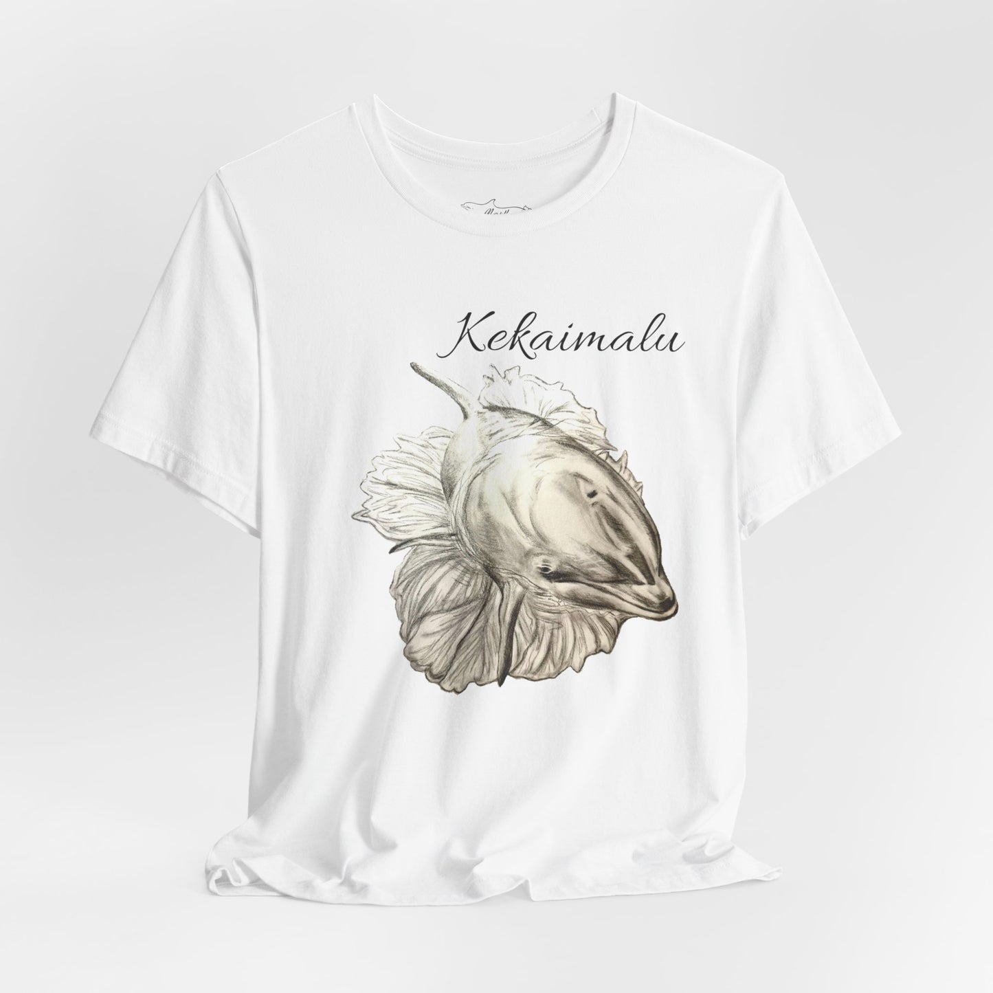 Kekaimalu Wholphin and Naupaka flower Unisex Jersey Short Sleeve Tee