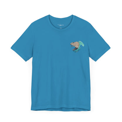 Surfing Beaver Unisex Jersey Short Sleeve Tee