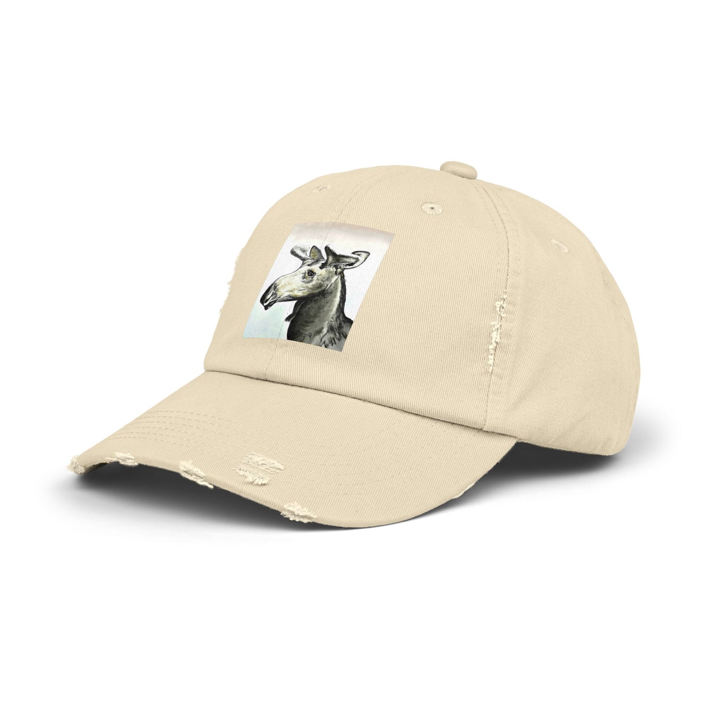 Moose Unisex Distressed Cap