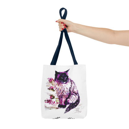 Siamese Cat Tote Bag by Tracy Hill (AOP)