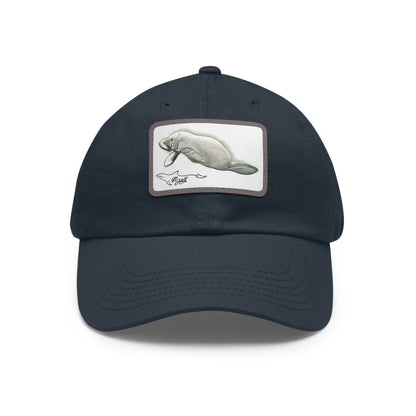 Manatee Hat with Leather Patch (Rectangle)