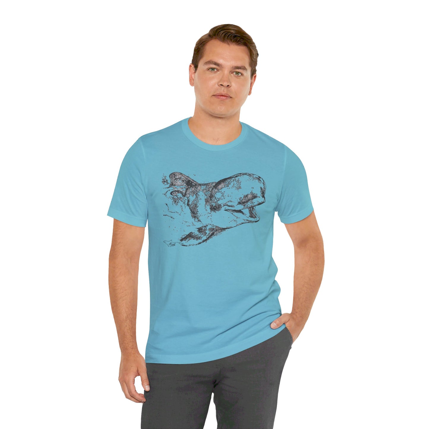 Bubbles Pilot Whale Unisex Jersey Short Sleeve Tee