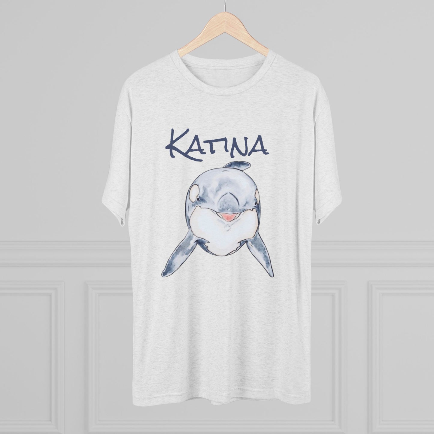Katina Orca Whale Unisex Tri-Blend Graphic Crew Tee