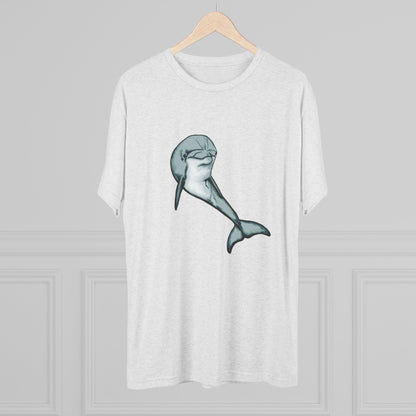 Bottlenose Dolphin Unisex Tri-Blend Crew Tee