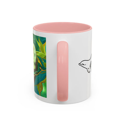 Otter and Dragonfly Accent Coffee Mug, 11oz