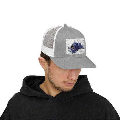 Angler Fish Embroidered Snapback Trucker Cap