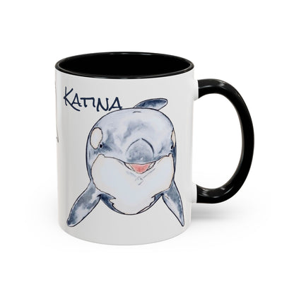 Katina Orca Whale Accent Coffee Mug (11, 15oz)