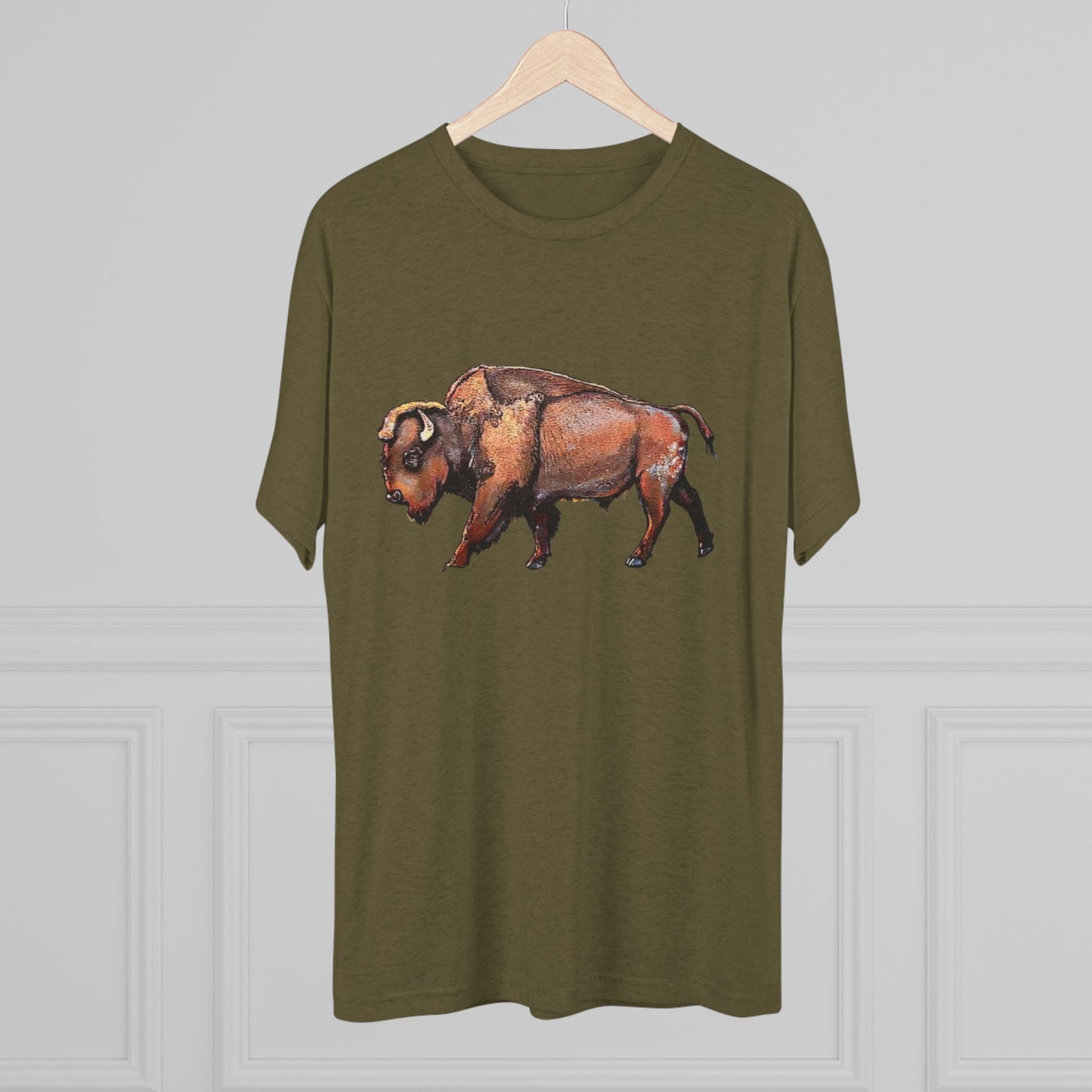 Bison Unisex Tri-Blend Crew Tee