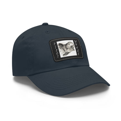 Pilot Whale Hat with Leather Patch (Rectangle)