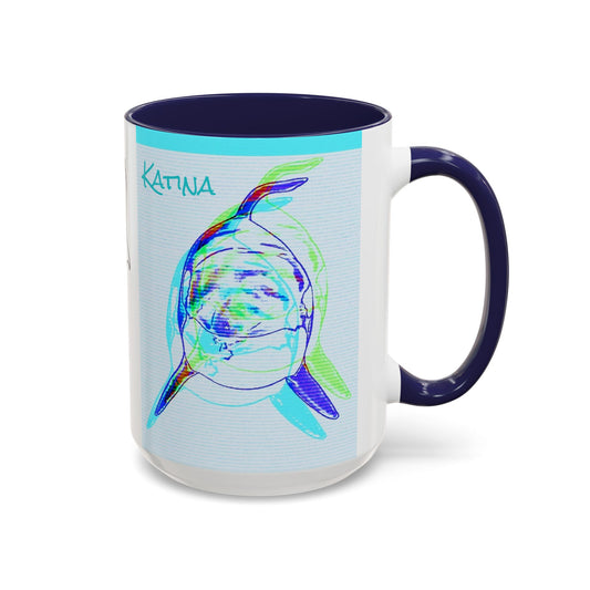 Katina Orca Whale Gestural Accent Coffee Mug (11, 15oz)