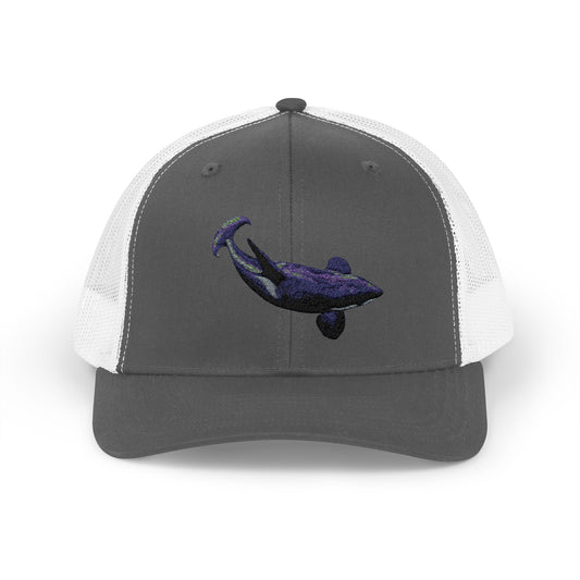 Orca Embroidered Snapback Trucker Cap