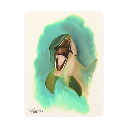 Dolphin Matte Canvas, Stretched, 0.75"