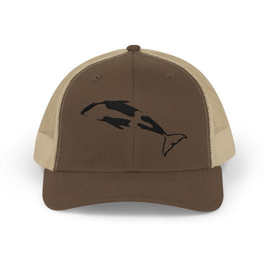 Orca Embroidered Snapback Trucker Cap