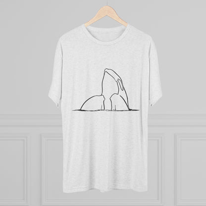 Orca Whale Unisex Tri-Blend Crew Tee