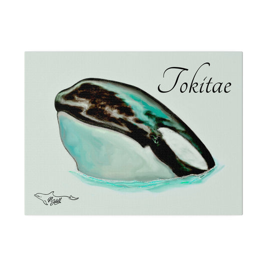 Lolita/Tokitae Orca Matte Canvas, Stretched, 0.75"