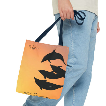 Bowriding Dolphins Tote Bag (AOP)