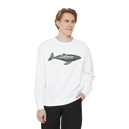 Humpback Whale Unisex Garment-Dyed Sweatshirt