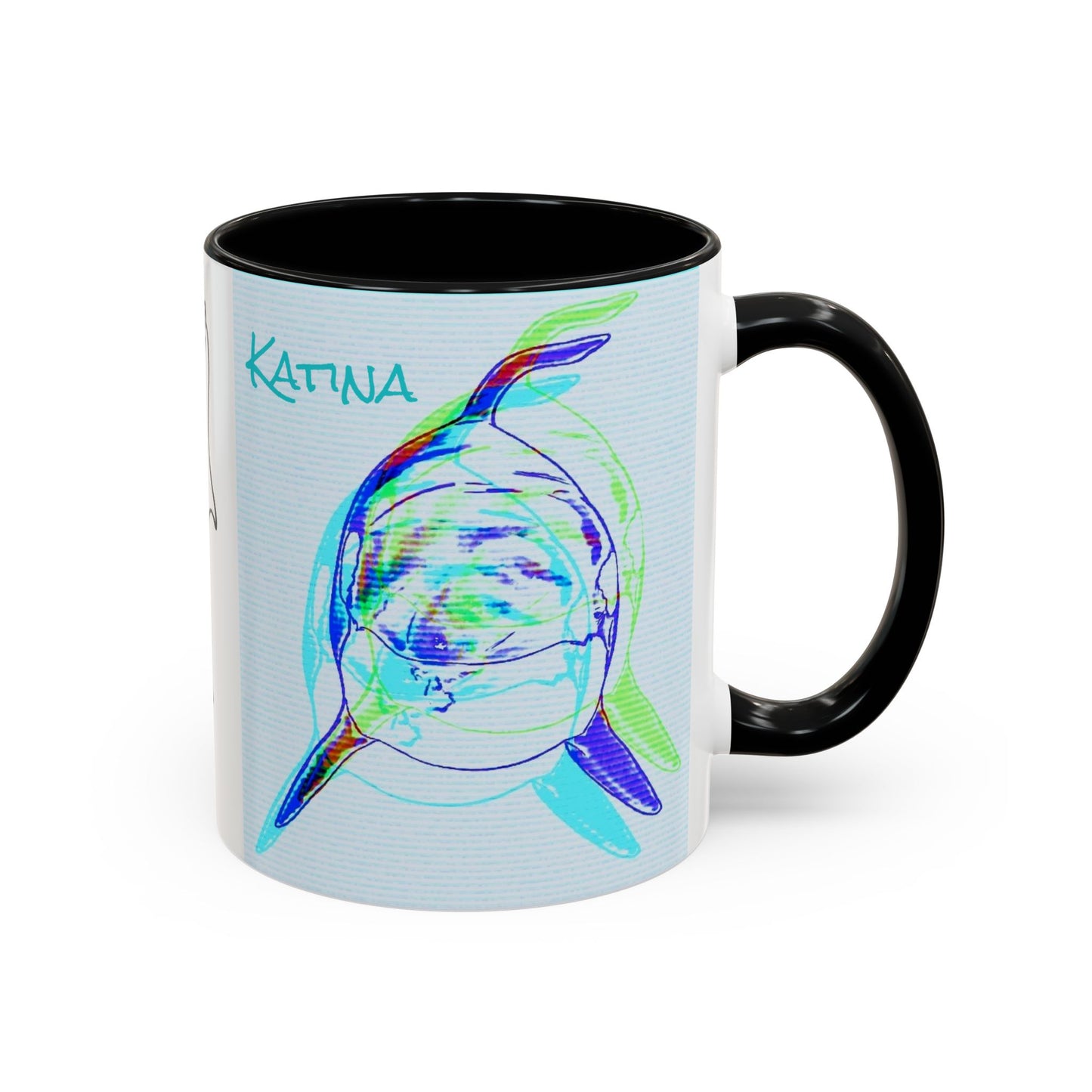 Katina Orca Whale Gestural Accent Coffee Mug (11, 15oz)