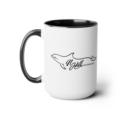 Orca Two-Tone Coffee Mugs, 15oz