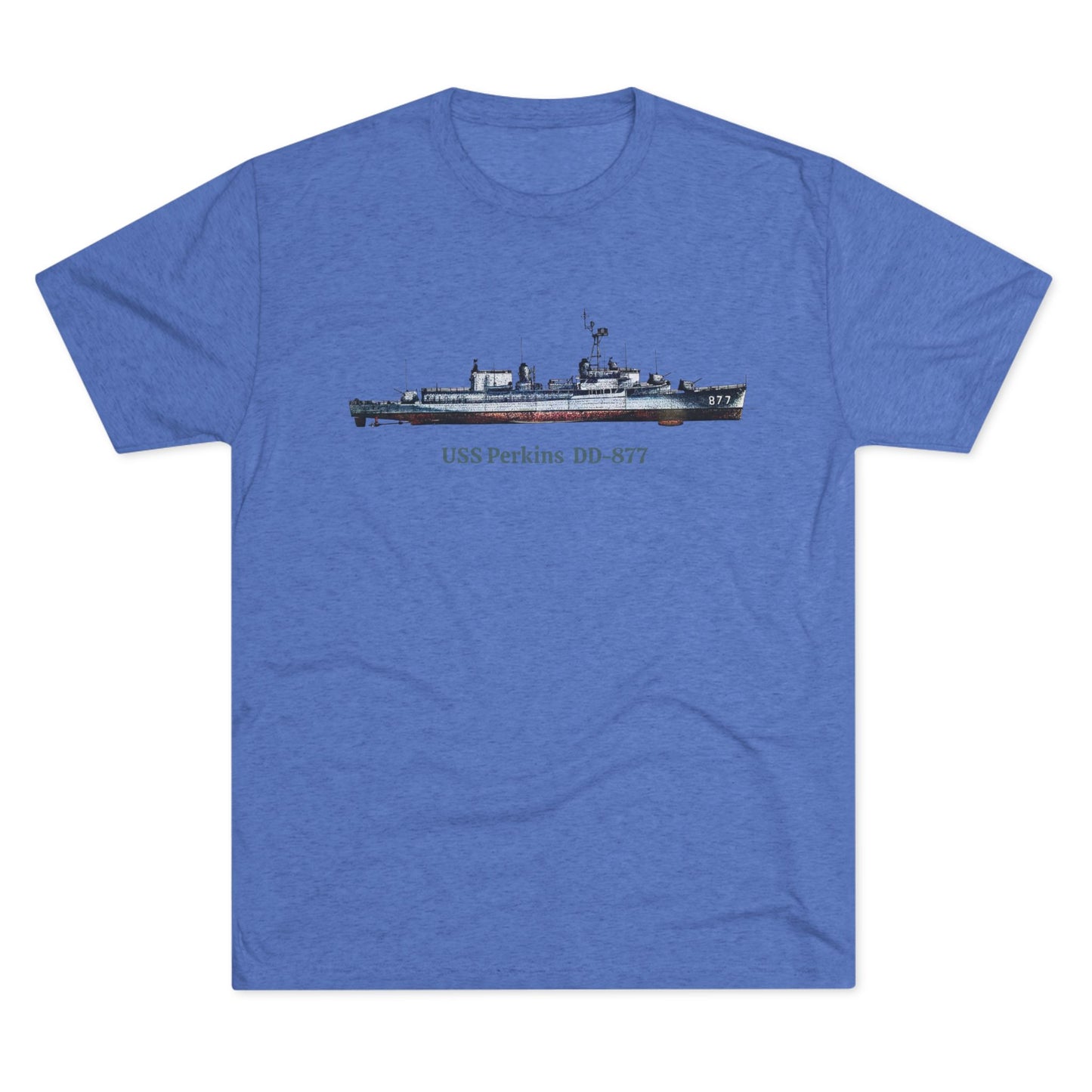 USS Perkins DD-877  Unisex Tri-Blend Crew Tee